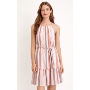 Rails Becca Stripe Dress in Pink White Stripes
